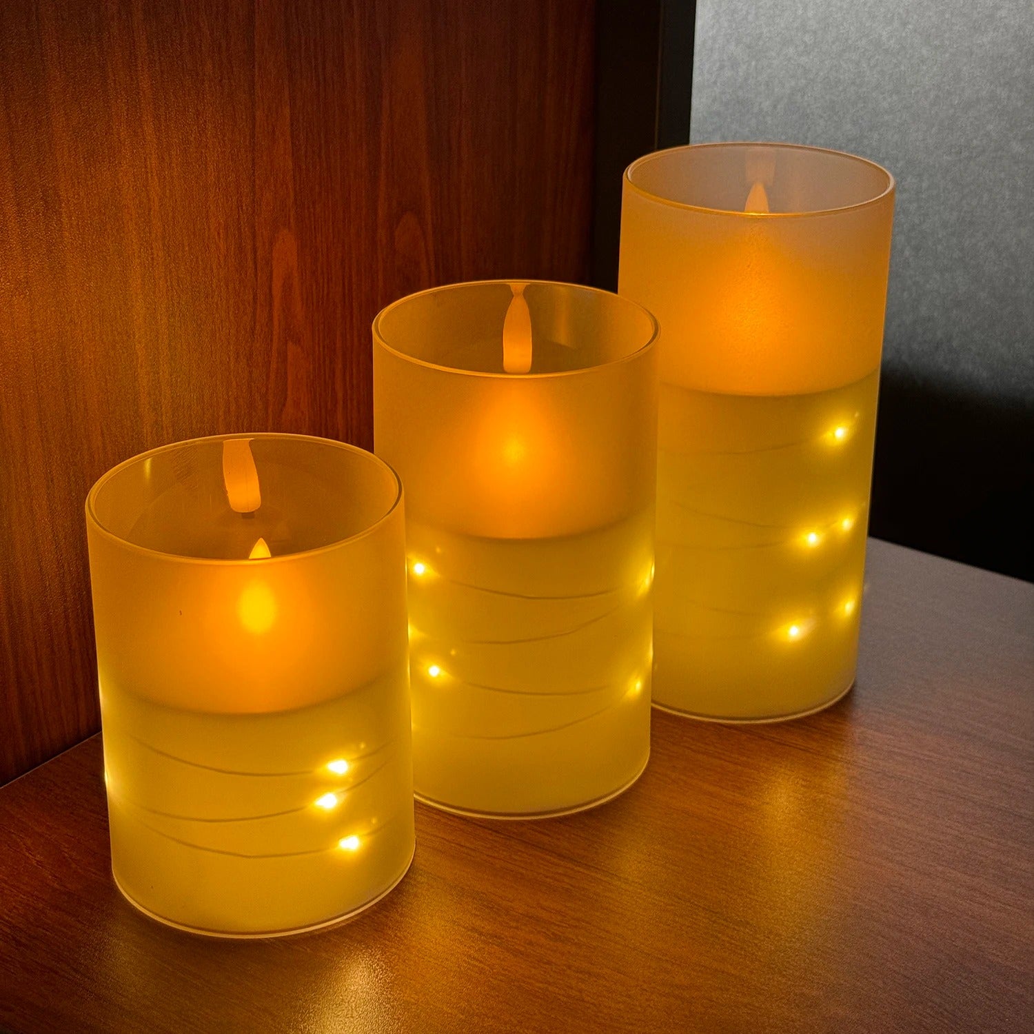 LED Electronic Candle Set – Acrylic Decorative Candles with Remote & Timer for Christmas, Weddings & Home Décor