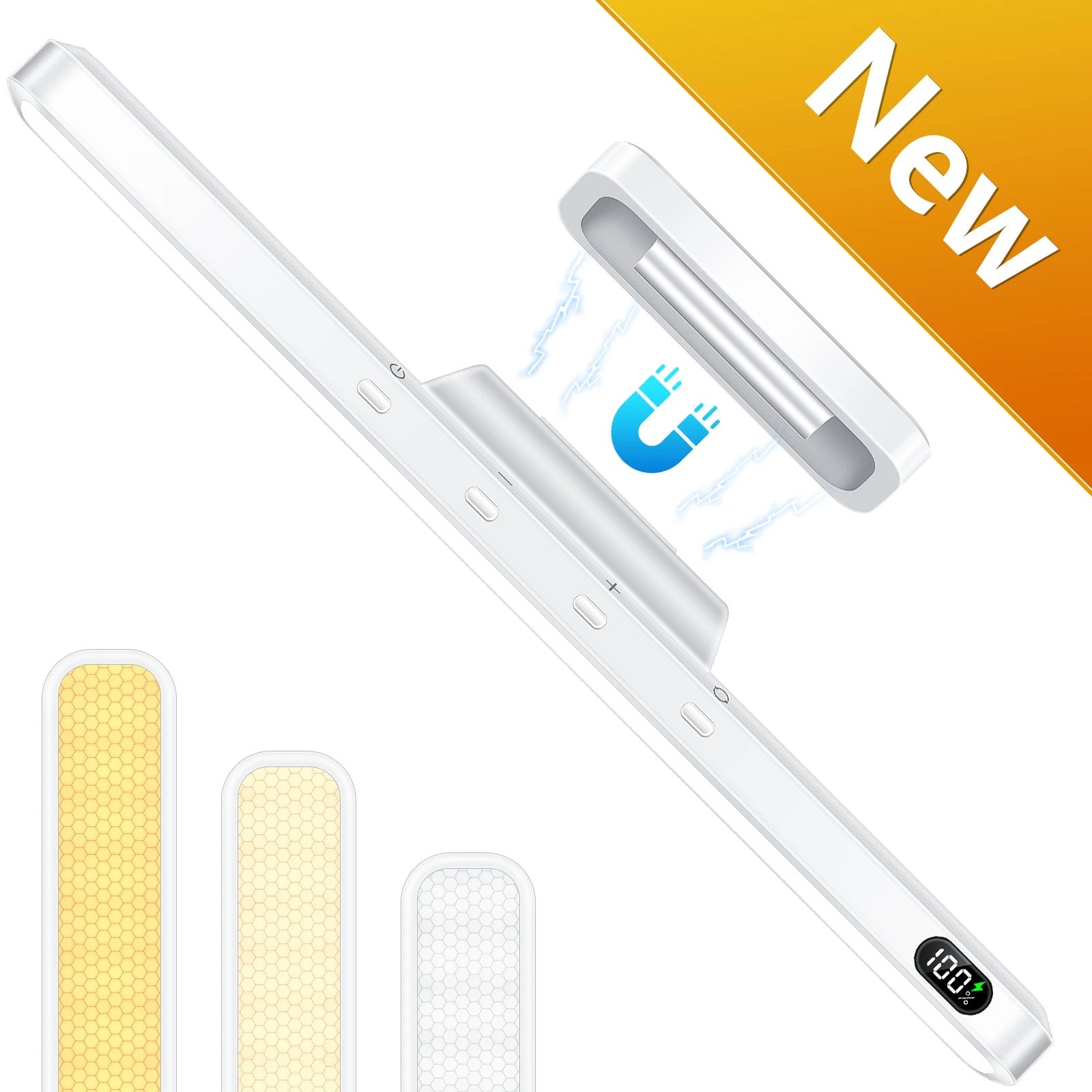WILLED 5W Dimmable Night Light – 3 Colors Adjustable, Rechargeable 2500mAh LED for Closet, Bedside & Desk