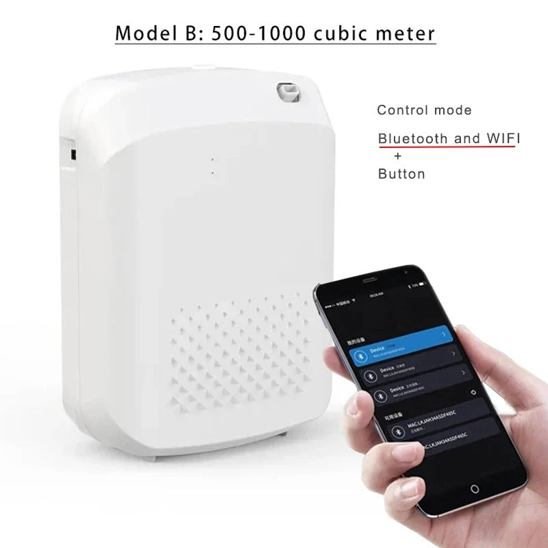Wall-Mounted Room Fragrance Diffuser – Bluetooth Essential Oil Air Freshener with Built-in Fan for Home & Hotel