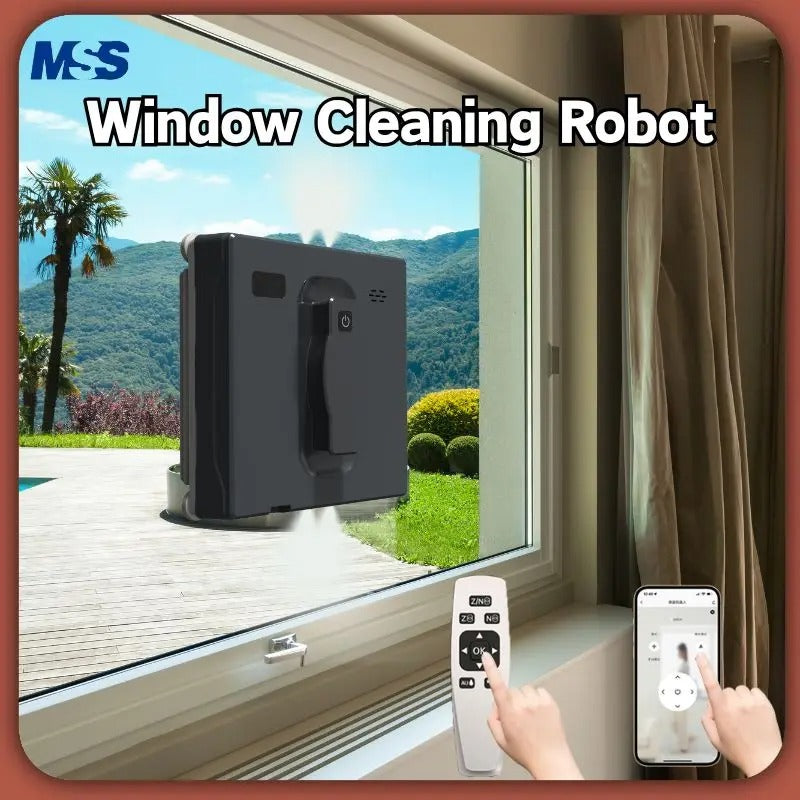 Smart Window Cleaning Robot – Automatic Glass Cleaner with Battery & 4 Spray Heads for Windows, Tiles & Home Use