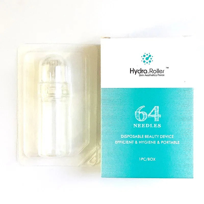 Hydra Roller Microneedling Stamp – 20 & 64 Pin Titanium Needles, Reusable Serum Applicator (No Liquid Included)