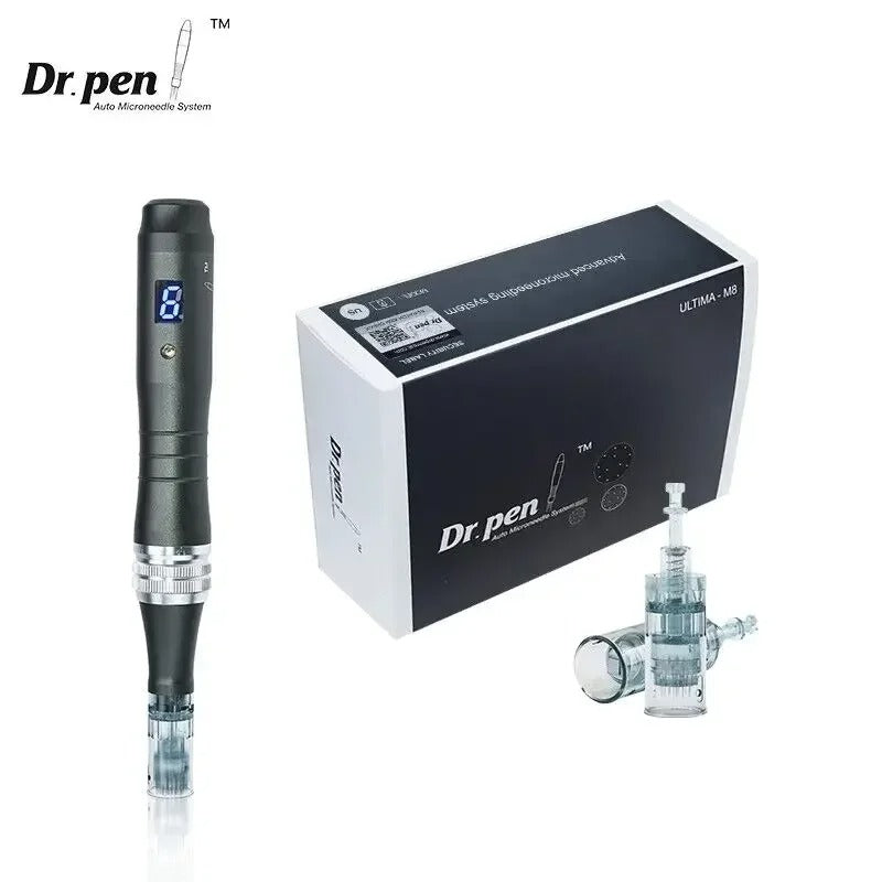 Dr. Pen Ultima M8 Microneedling Pen – Wireless Electric Dermapen with 32 Cartridges for Skin Care & Anti-Aging