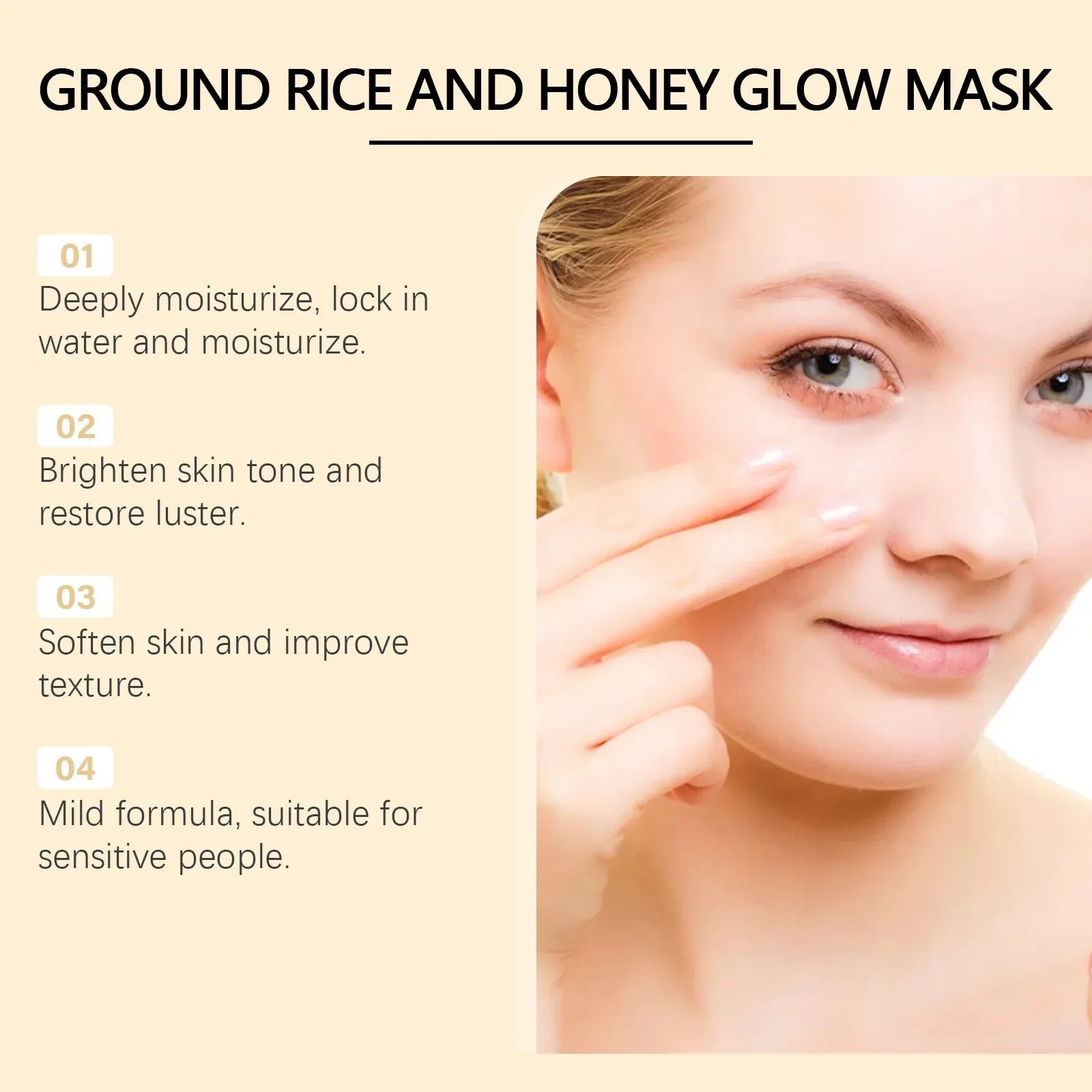 Rice & Honey Face Mask – Brightening & Hydrating