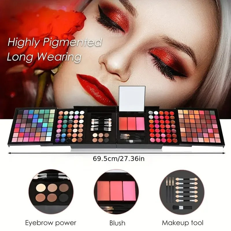 177 Color Makeup Kit – All-in-One Women’s Makeup Set with Eyeshadow, Blush, Lip Gloss, Concealer & Mirror