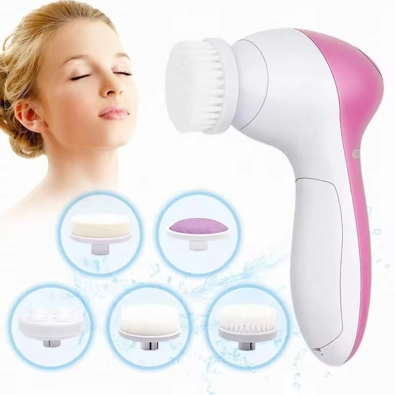 Electric Facial Cleansing Brush – 5 in 1 Face Massager