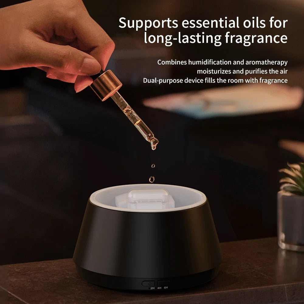 150ml Colorful Flame Aroma Diffuser – Ultrasonic Essential Oil Humidifier & Night Light for Home