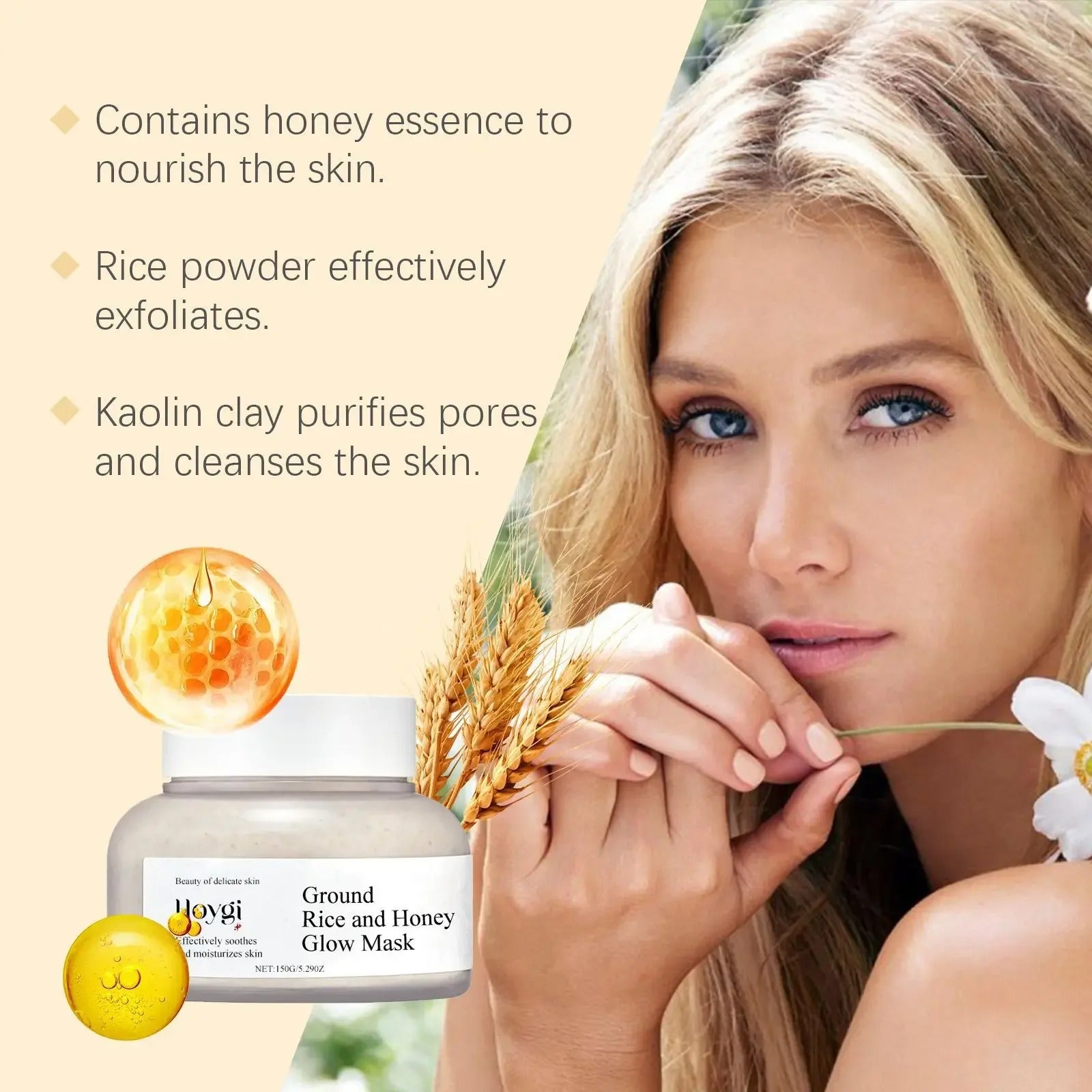 Rice & Honey Face Mask – Brightening & Hydrating