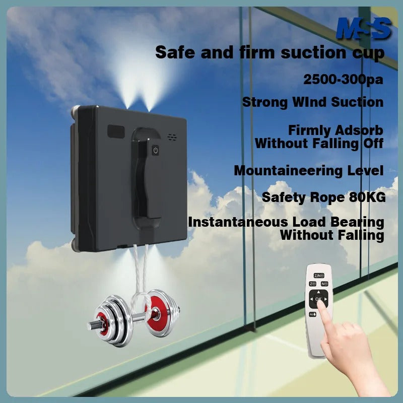 Smart Window Cleaning Robot – Automatic Glass Cleaner with Battery & 4 Spray Heads for Windows, Tiles & Home Use