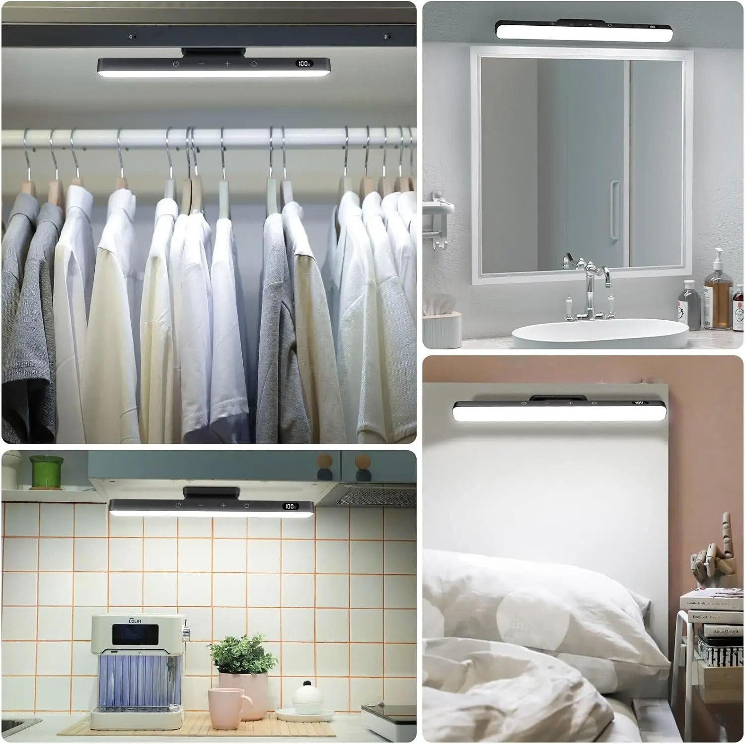 WILLED 5W Dimmable Night Light – 3 Colors Adjustable, Rechargeable 2500mAh LED for Closet, Bedside & Desk