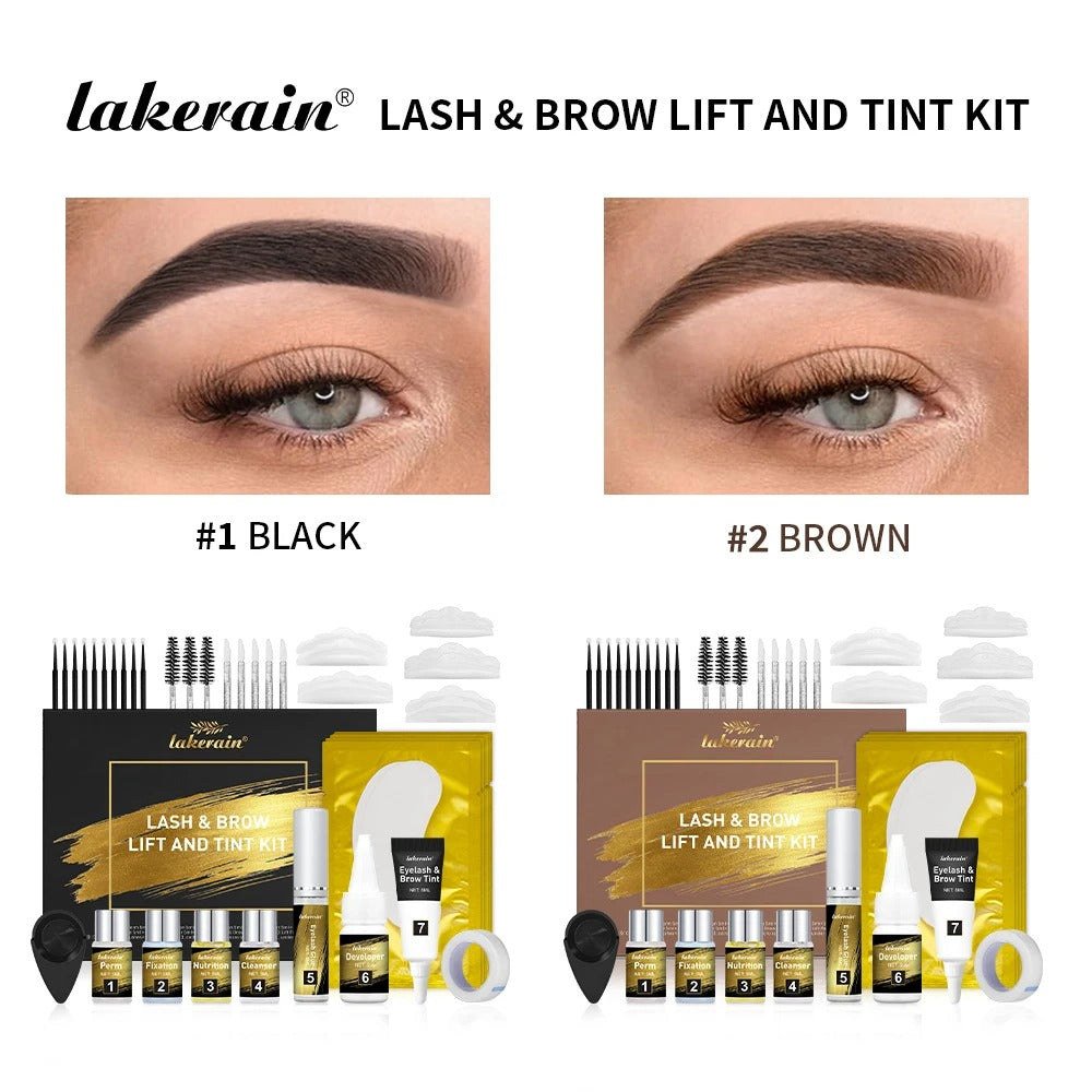 Pro Lash & Brow Tinting Kit – Lash Lift & Brow Perm with Fixation, Curling & Long-Lasting Effect (4–6 Weeks)
