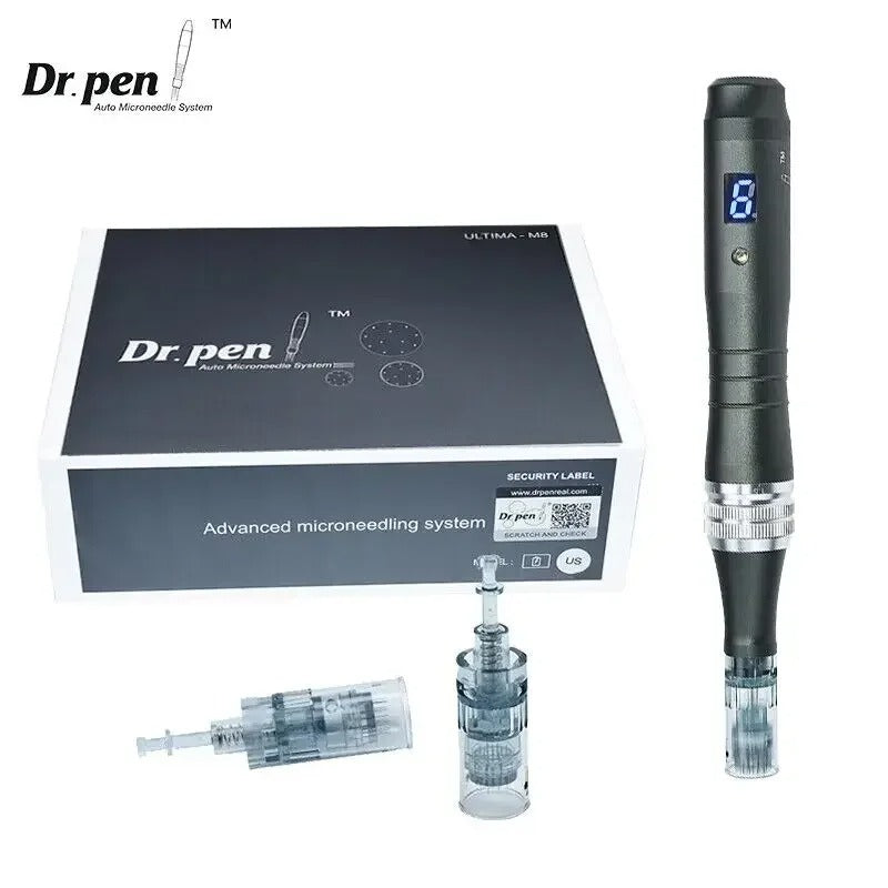 Dr. Pen Ultima M8 Microneedling Pen – Wireless Electric Dermapen with 32 Cartridges for Skin Care & Anti-Aging