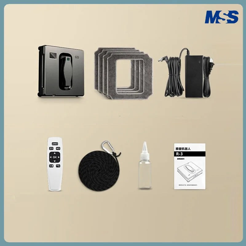Smart Window Cleaning Robot – Automatic Glass Cleaner with Battery & 4 Spray Heads for Windows, Tiles & Home Use