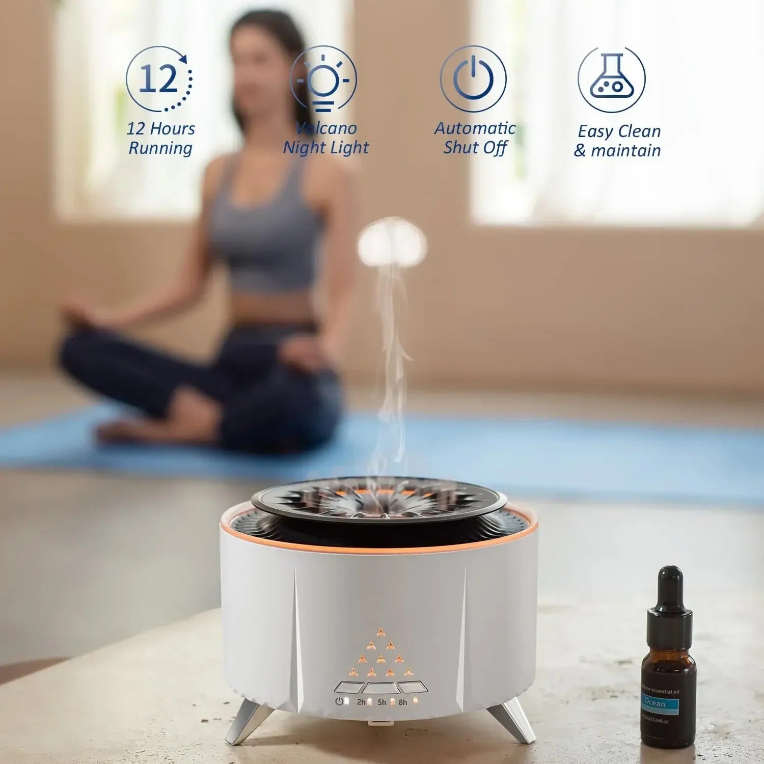 Diffuser for Essential Oils – 350ml Jellyfish Mist Aromatherapy Diffuser, Cool Design for Large Room & Bedroom