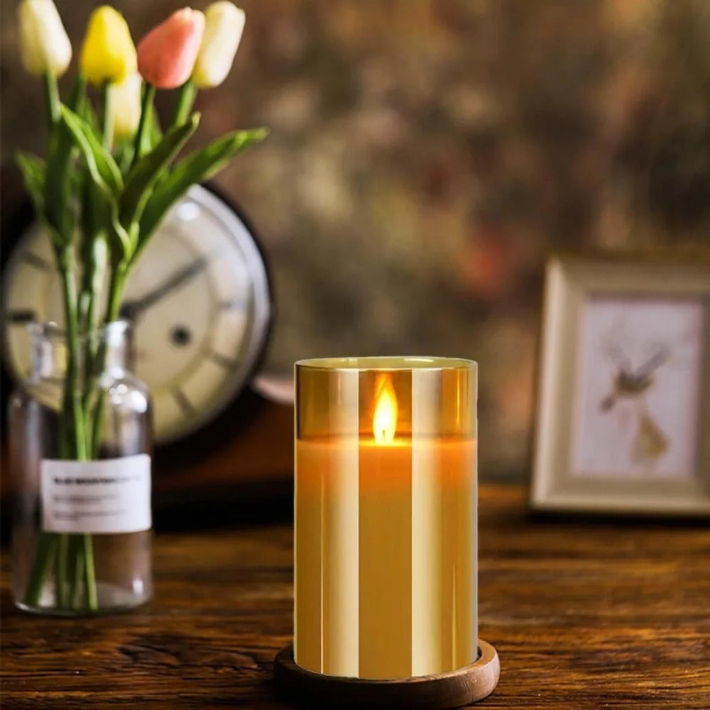 LED Electronic Candle Set – Acrylic Decorative Candles with Remote & Timer for Christmas, Weddings & Home Décor