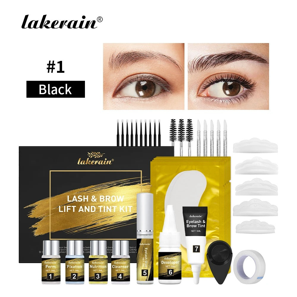 Pro Lash & Brow Tinting Kit – Lash Lift & Brow Perm with Fixation, Curling & Long-Lasting Effect (4–6 Weeks)