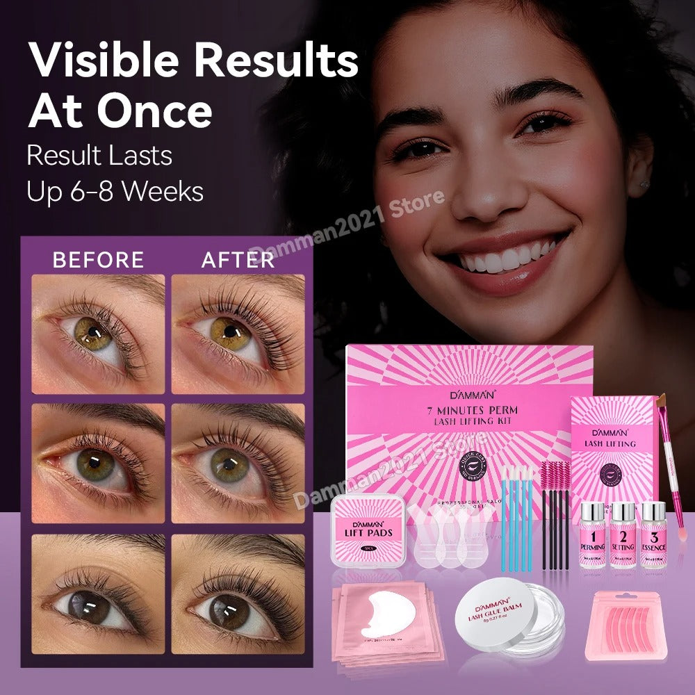 Damman Professional Lash Lifting Kit – Long-Lasting Eyelash Curling & Perm Set for Salon & Home Use